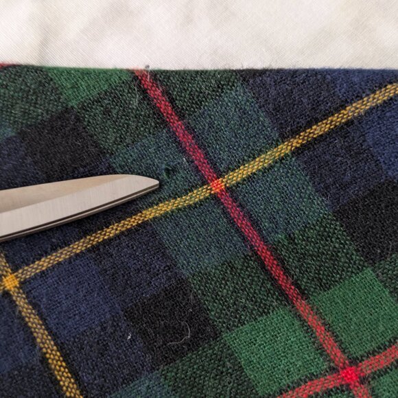 87 Vintage High waisted stripe skirt wool and polyester - Picture 6 of 11